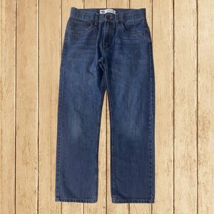 Levis 505 Size 16 Reg Youth (28x28) Straight Leg Jeans Denim Medium Wash Classic